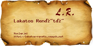 Lakatos Renátó névjegykártya