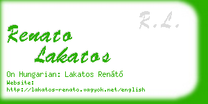 renato lakatos business card